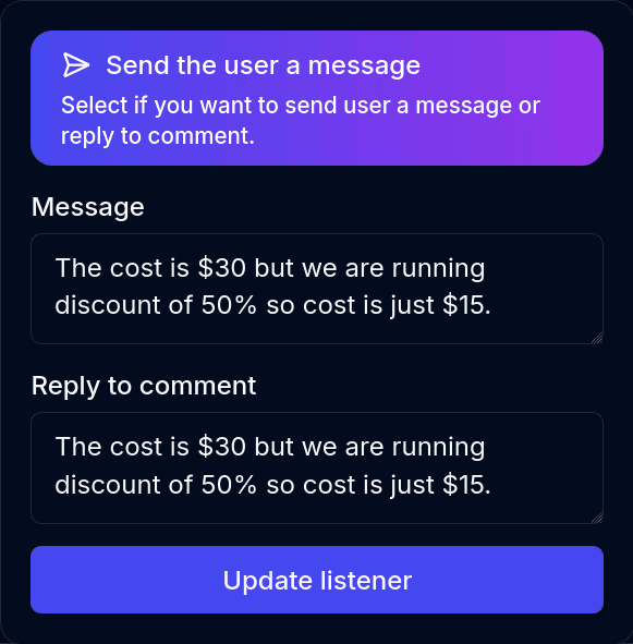 Comment → DM Flow